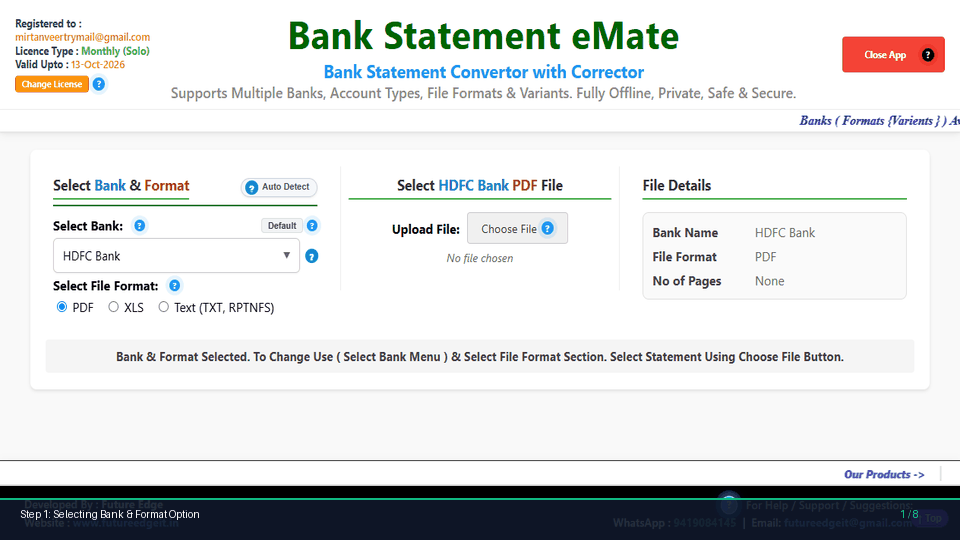 Bank Statement eMate Workflow Demonstration